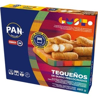Tequeños rellenos de queso precocinados 12 unidades estuche 480 g -