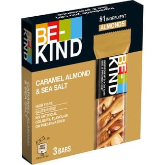 Barritas con caramelo y almendra con sal marina sin gluten estuche 90 g -