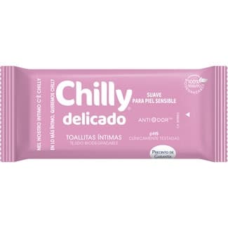 Toallitas higiene íntima pocket Delicado Anti Odor pH 5 paquete 12 unidades -