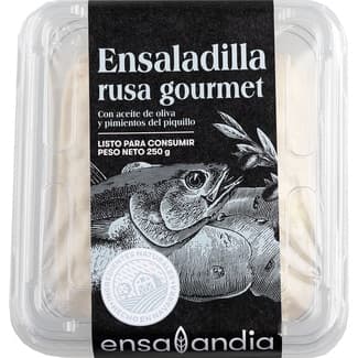 Ensaladilla rusa gourmet con aceite de oliva y pimientos del piquillo tarrina 250 g -