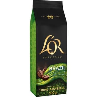 Café en grano Brasil 100% arábica intensidad 6 paquete 500 g -