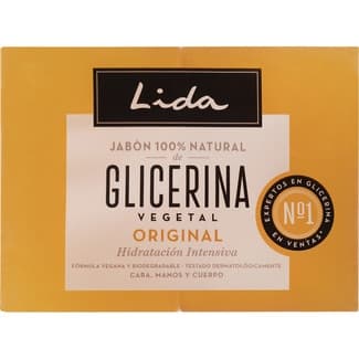 Jabón natural de glicerina vegetal Original en pastilla Hidratación Intensiva pack 2 unidades 125 g -