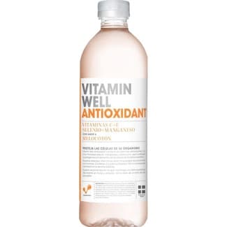 Bebida refrescante con vitaminas y minerales Antioxidant sabor melocotón botella 50 cl -