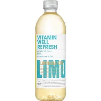 Bebida refrescante con vitaminas y minerales Refresh sabor limón y kiwi botella 50 cl -