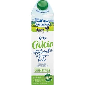 Leche desnatada con calcio y vitamina D brik 1 l -
