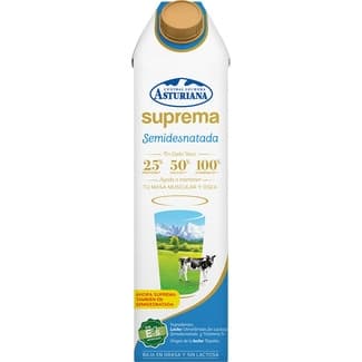 Leche semidesnatada sin lactosa y baja grasa brik 1 l -