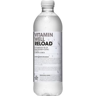 Bebida refrescante con vitaminas y minerales Reload sabor lima limón botella 50 cl -