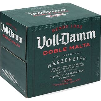 Cerveza rubia extra doble malta pack 12 botellas 25 cl -