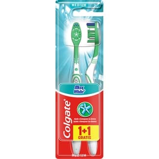 Cepillo dental Max White medio blister 1 unidad + 1 unidad gratis -