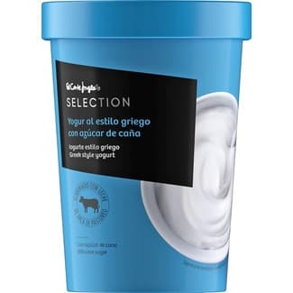 Yogur griego natural con azúcar de caña elaborado con leche de vaca de pastoreo envase 500 g -
