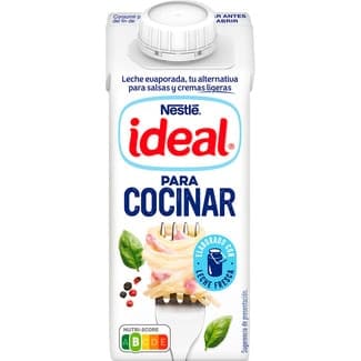 Leche evaporada parcialmente desnatada para salsas y cremas ligeras brik 210 g -