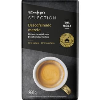 Café descafeinado molido mezcla 100% arábica paquete 250 g -
