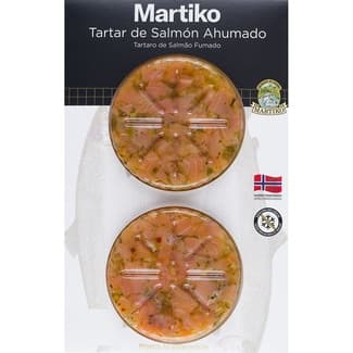 Tartar de salmón ahumado noruego pack 2 x 75 g envase 150 g -