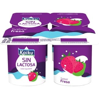 Sin lactosa sabor fresa pack 4 unidades 125 g -