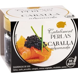 Perlas de caballa ahumada sin gluten tarro 100 g -