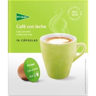 Café con leche estuche 16 cápsulas compatibles con máquinas Dolce Gusto -