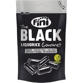 Regaliz negro gourmet sin gluten ni colorantes articifiales bolsa 180 g -