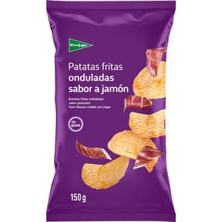 Patatas fritas onduladas sabor jamón Sin Gluten bolsa 150 g -