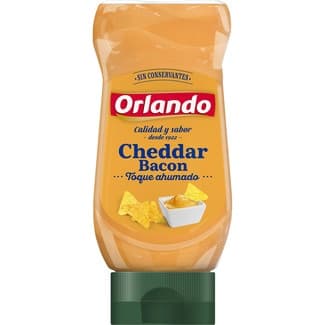 Salsa cheddar bacon con un toque ahumado envase 245 g -
