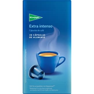 Café extra intenso estuche 20 cápsulas compatibles con Nespresso -