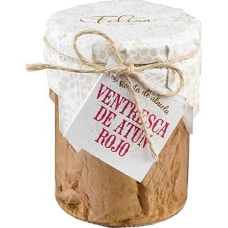 Ventresca de atún rojo tarro 120 g neto escurrido -