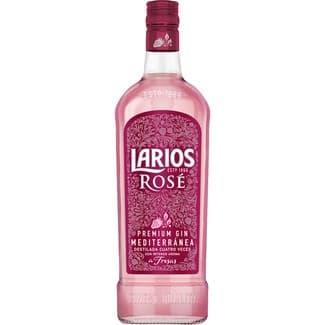 Rosé ginebra premium Mediterránea con aroma a fresas botella 70 cl -
