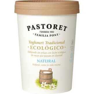 Yogur natural con leche de vacas que pastan en libertad ecológico envase 500 g -