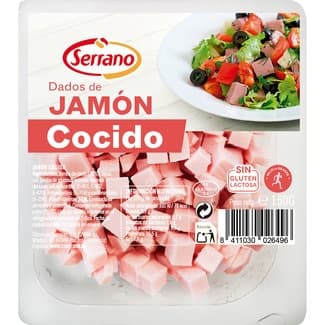 Jamón cocido en dados sin gluten sin lactosa envase 150 g -