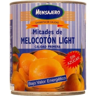 Melocotón en almíbar en mitades light sin azúcar lata 480 g -