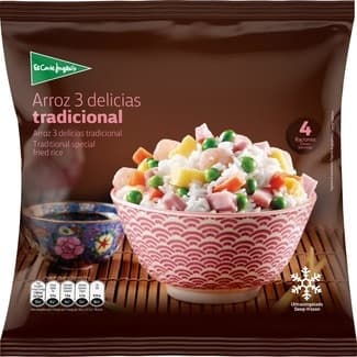 Arroz tres delicias tradicional 4 raciones bolsa 1 kg -