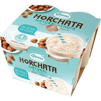 Horchata de chufa natural pack 4 unidades sin gluten y sin lactosa estuche 800 ml -