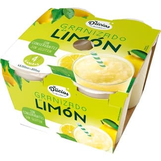 Granizado de limón pack 4 unidades sin gluten estuche 800 ml -