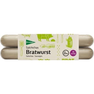 Salchichas Bratwurst cocidas de cerdo y pollo sin gluten sin lactosa pack 2 x 150 g envase 300 g -