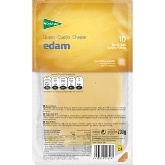 Queso edam en lonchas envase 200 g -