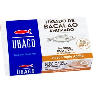 Hígado de bacalao ahumado en su propio aceite lata 60 g -