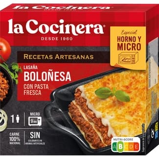 Lasaña boloñesa 1 ración estuche 280 g -