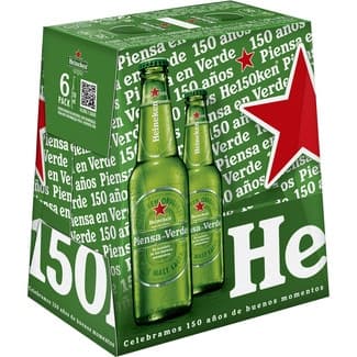 Cerveza rubia Lager holandesa pack 6 botellas 25 cl -