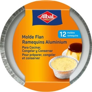 Moldes de aluminio para flan envase 12 unidades -