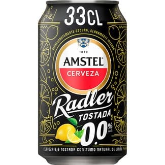 Radler cerveza tostada sin alcohol con zumo natural de limón lata 33 cl -