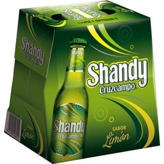 Cerveza rubia sabor limón pack 6 botellas 25 cl -