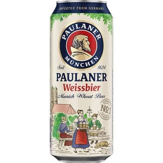Cerveza rubia de trigo alemana Hefe-Weissbier Naturtrüb lata 50 cl -