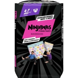Braguitas de noche absorbentes para niñas 4-7 años 17-30 kg bolsa 10 unidades -
