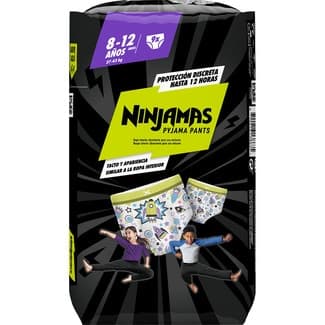Calzoncillos de noche absorbentes para niños 8-12 años 27-43 kg bolsa 9 unidades -