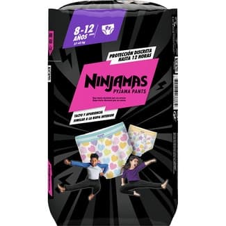 Braguitas de noche absorbentes para niñas 8-12 años 27-43 kg bolsa 9 unidades -
