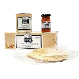 Original Recipe kit de tacos de cochinita incluye relleno tortillas de trigo y salsa envase 505 g -