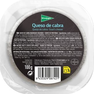 Medallón de queso de cabra madurado con moho elaborado con leche pasteurizada envase 100 g -