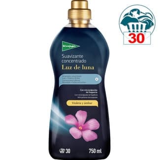 Suavizante concentrado Luz de Luna Violeta y Ámbar 30 dosis botella 750 ml con microcápsulas de fragancia -
