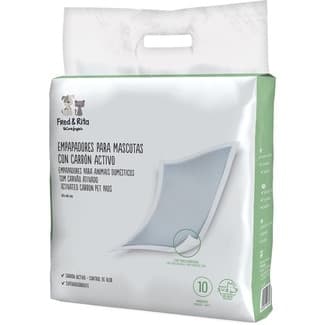 Empapadores para perros con carbón activo 60x60 cm envase 10 unidades -