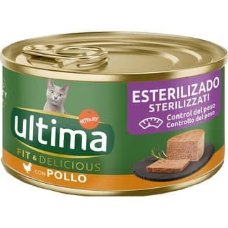 Fit&Delicious comida húmeda para gatos esterilizados con pollo lata 85 g -