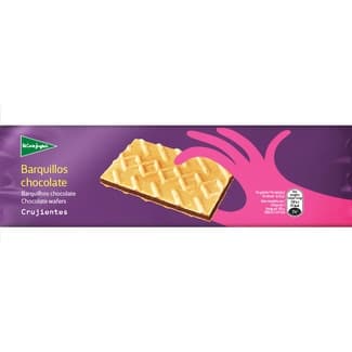 Galletas de barquillo rellenas de chocolate paquete 150 g -
